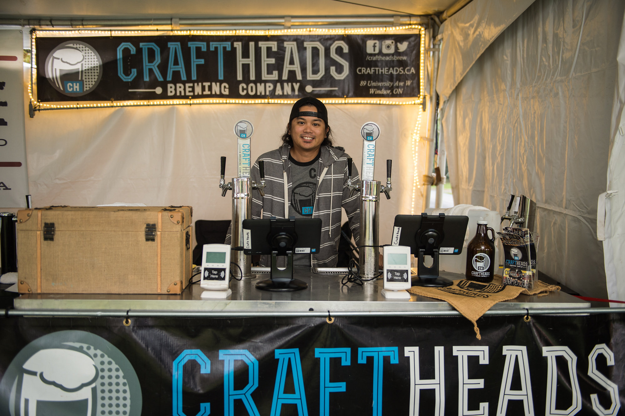 Bryan Datoc of Craft Heads Brewing Co. at the 2017 Windsor Craft Beer Festival.