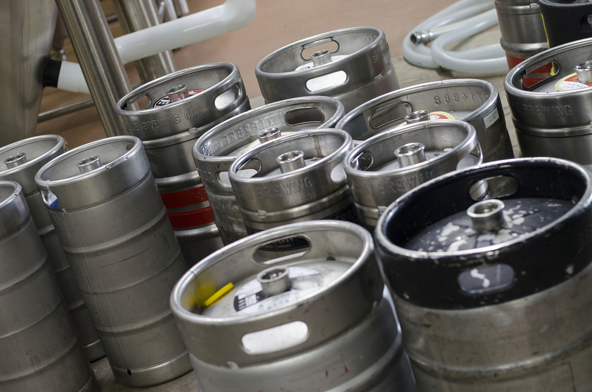 Kegs ready to be filled up with the 519 Collab created collaboratively by ten Windsor-Essex breweries.