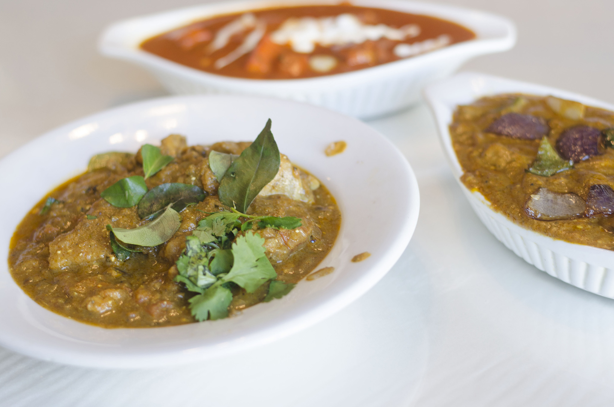 Curry dishes from India Paradise in Windsor, Ontario.