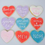 Fun and playful Valentine's Day sugar cookies from Sweet Revenge Bake Shop in Windsor, Ontario.