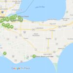Map of Windsor-Essex restaurants using cardboard takeout packaging.