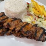 BBQ Pork Skewers from Tropical Hut Philippine Cuisine in Windsor, Ontario.